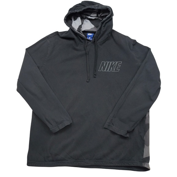 Nike Other - Nike Mens XL Black Camo Colorblock Graphic Pullover Hoodie 833873-010 Cotton